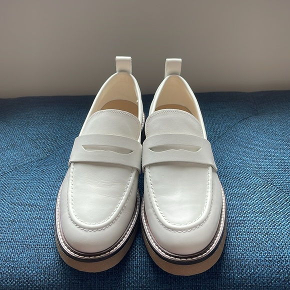Everlane The Gum Sole Penny Loafer in White New Womens Platform Shoes - Picture 4 of 5